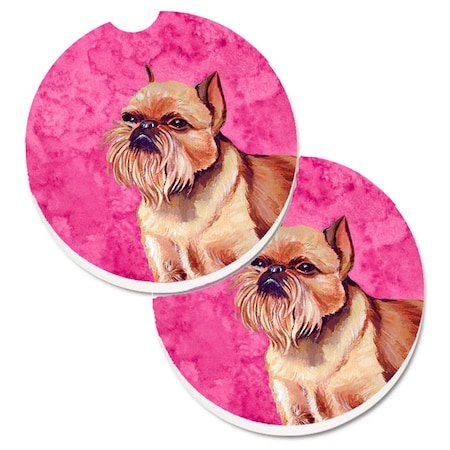 Carolines Treasures Pink Brussels Griffon  Cup Holder Car Coaster, PK2 LH9359PKCARC